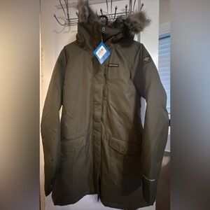 NWT Columbia Suttle Mountain Long Insulated Jacket Women's Large Olive Green